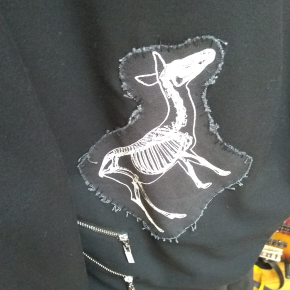 Punk, Gothic, Black Blazer - Picture 3 of 5